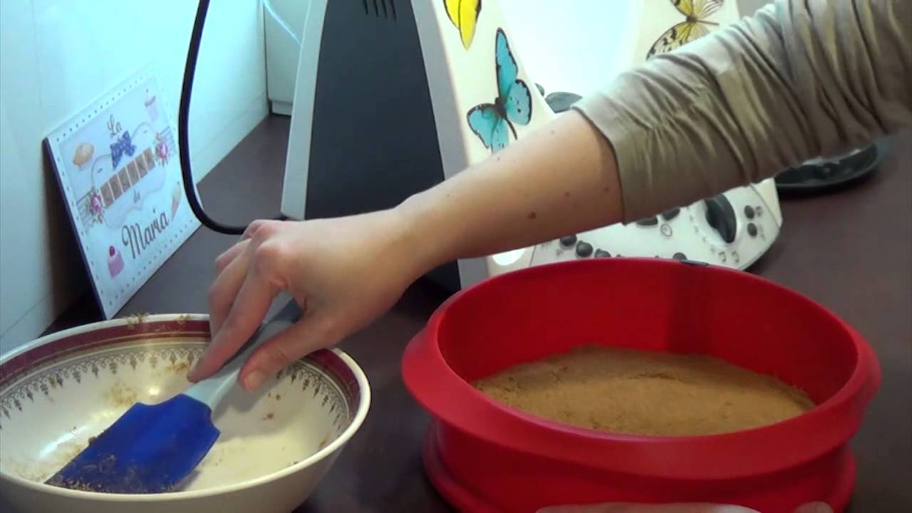 Tarta de queso y chocolate blanco (Thermomix)