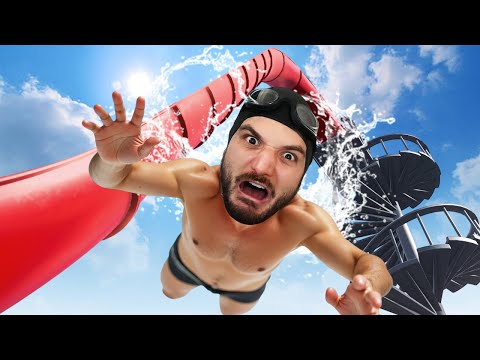 EU CONSTRUÍ UM TOBOÁGUA GIGANTE NO MEU PARQUE AQUÁTICO E UM ACIDENTE TERRÍVEL ACONTECEU!