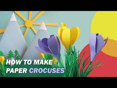 DIY How to make Crocus flowers in paper | Cricut Project