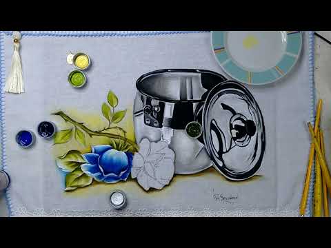 Roberto Ferreira - Vamos Aprender a Pintar Caldeirão de Inox e Rosas em Tecido - Parte 2