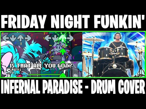 Friday Night Funkin' vs RetroSpecter: Infernal Paradise University Drum Cover [Full Week]