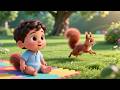 Baby Gabriel Squirrel Tree Jump Game 3D Kids Story Nursery Rhymes Nature Learning