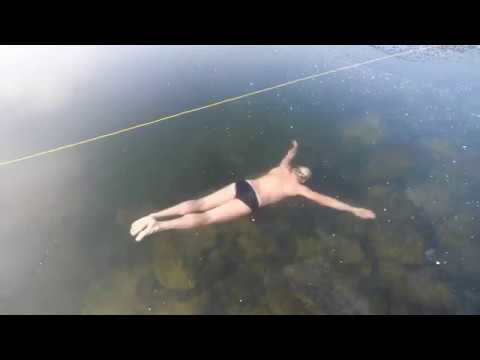Freediving Under Ice without Wetsuit