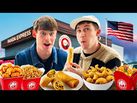 Two Brits try Panda Express for the first time! ft. Andy & Michelle