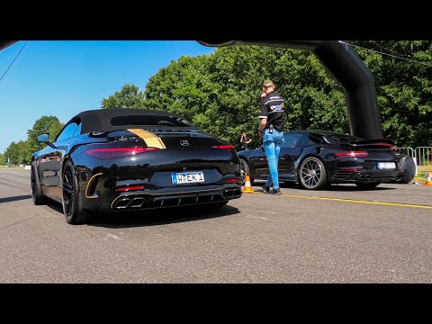 NEW Manhart SL 700 R Mercedes-AMG SL63 vs. Porsche 911 Turbo vs. Mercedes C63 AMG | Dragrace