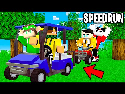 2 SPEEDRUN CON LE MACCHINE vs 2 CACCIATORI  - Minecraft ITA