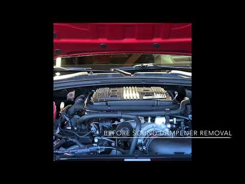 LT4 ZL1 before and after supercharger lid sound dampener removal.