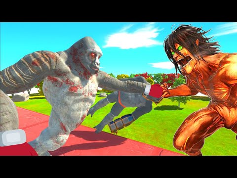 GORO KNOCKOUT UNITS INTO ATTACK TITAN - ANIMAL REVOLT BATTLE SIMULATOR