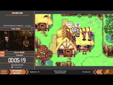 Golden Sun | Any% No Save & Quit (No Cutscenes) Speedrun by Plexa | BSG Marathon 38