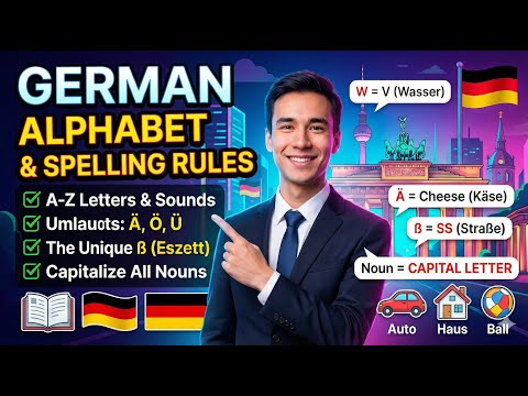 Lesson 1: German Alphabet & Umlauts for Beginners (A1) | Learn German in English