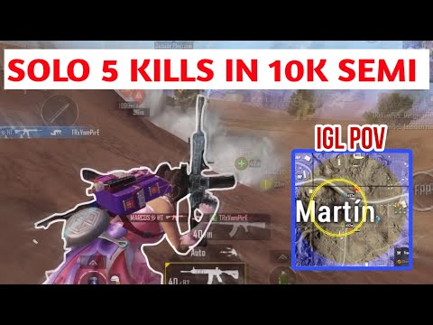 SOLO 5 KILLS IN 10K SEMI || IGL POV || iPhone 11 - BGMI COMPETITIV 🇮🇳 - PUBG MOBILE ||