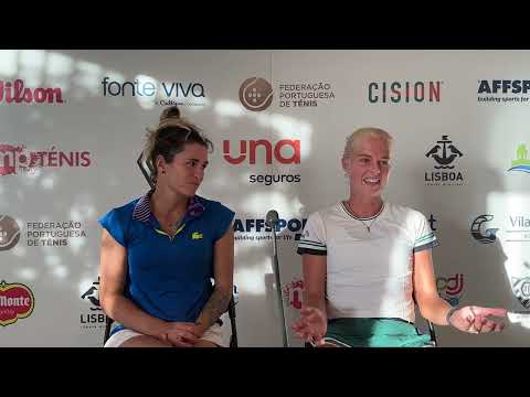 Conferência de Imprensa de Andrea Gamiz/Eva Vedder — Campeãs Del Monte Lisboa Belém Open 2023