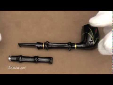 pipa Tsuge Urushi Iris - smoking pipe 243