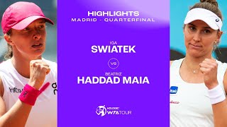 Теннис Iga Swiatek vs. Beatriz Haddad Maia | 2024 Madrid Quarterfinal | WTA Match Highlights