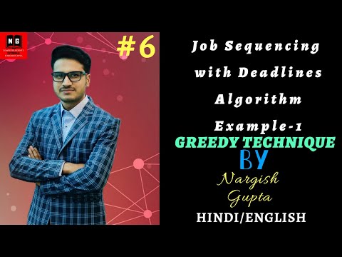 Job Sequencing with Deadline Using Greedy Method | Job Sequencing Algorithm | Example-1 | PART 4.6