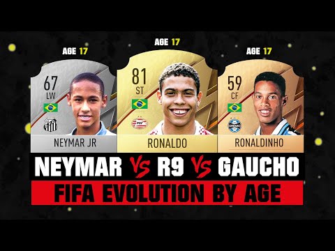 Ronaldo VS Ronaldinho VS Neymar FIFA EVOLUTION by Age 17-34! 😱🔥 FIFA 96 - FIFA 22