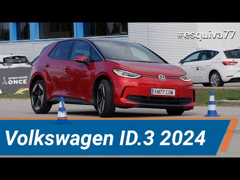 Volkswagen ID.3 2024 – Maniobra de esquiva (moose test) y eslalon | km77.com