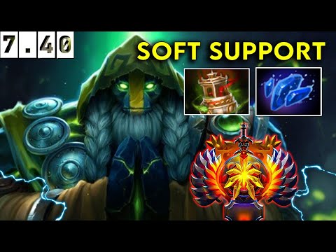 Earth Spirit Immortal Soft Support - Dota 2 Patch 7.40 Pro Pub Gameplay
