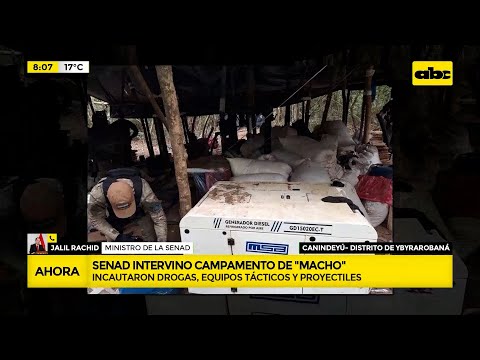 Senad intervino campamento de “Macho” en Canindeyú