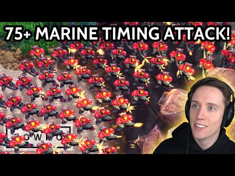 Oliveira's 75+ MARINE SWARM vs Solar!  (StarCraft 2)