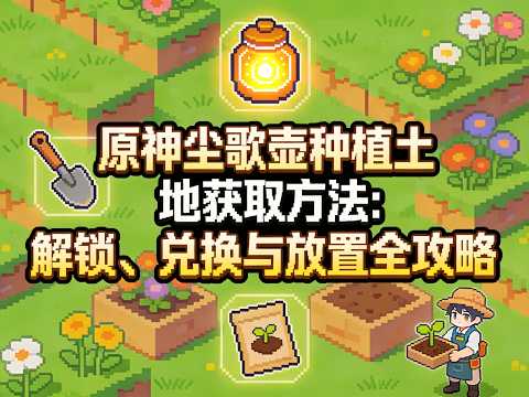 原神尘歌壶种植土地获取方法：解锁、兑换与放置全攻略 #原神尘歌壶种植土地获取 #原神种植田亩获取方法 #原神尘歌壶种植系统攻略 #原神田亩类型介绍 #原神家园种植玩法