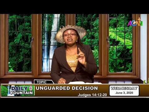 DAILY FOUNTAIN DEVOTIONAL OF JUNE 3, 2020 - MRS. MICHELLE MISEL DAJUR