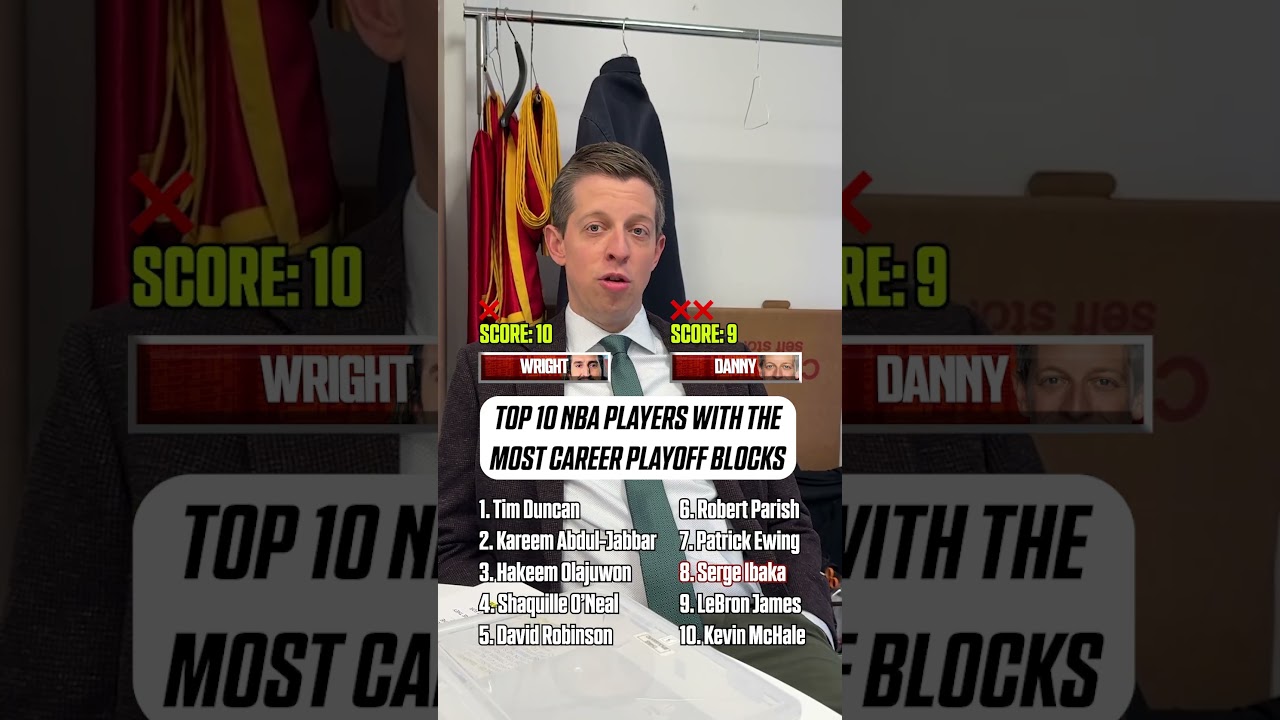 Nick vs. Danny: Top 10 NBA players with the most career playoff blocks 👀 #nba #trivia
