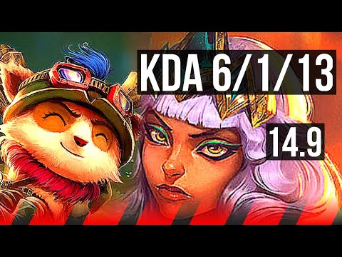TEEMO vs QIYANA (TOP) | 6/1/13, 1500+ games, Rank 8 Teemo | EUW Challenger | 14.9