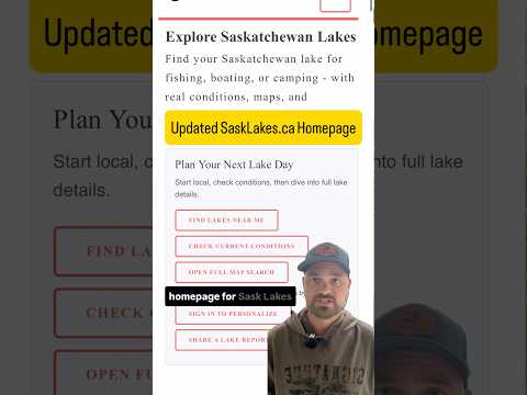SaskLakes Homepage Update