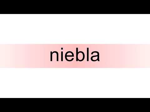 How to pronounce niebla