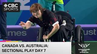 Final bowls in Canada's Para women's pairs sectional play vs. Australia at Glasgow 2026
