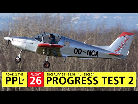 Road to the PPL (#26) - Navigation progress test: lost & found towards EBSH - with ATC (Sonaca 200)