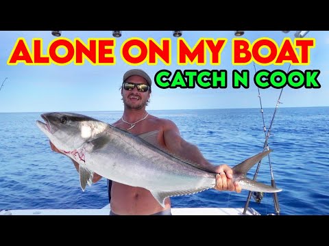 Fishing ALONE off my boat in Key Largo {Catch n Cook}