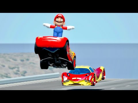 Lightning McQueen feat Mario vs Devel Sixteen - Drag Race 20 KM
