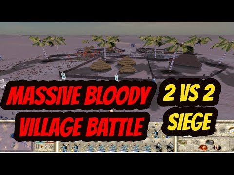 Rome Total War: MASSIVE 2VS2 VILLAGE SIEGE BATTLE!