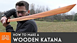 How to make a Wooden Katana from hardwood flooring // Woodworking