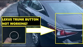 Lexus Trunk Not Opening - Valet Mode