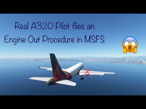 Real A320 Pilot flies an engine out procedure in MSFS.