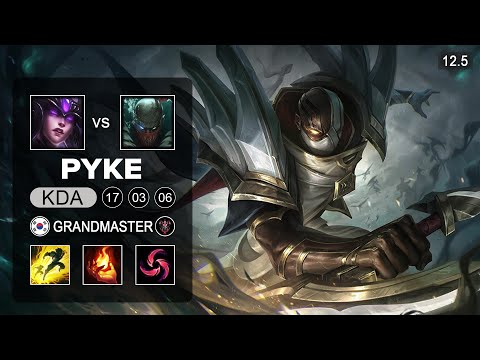 Pyke Mid vs Syndra - KR Grandmaster - Season 12 Patch 12.5