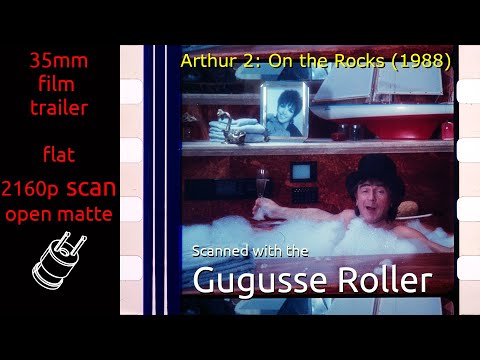 Arthur 2: On the Rocks (1988) 35mm film teaser trailer, flat open matte, 2160p