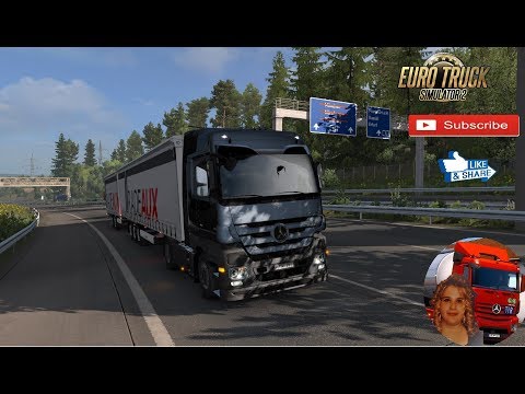 Euro Truck Simulator 2 (1.35 Beta) Long Delivery in to Germany Mercedes Actros MP3 + DLC's & Mods