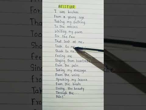 Believer | 🌼 | #songlyrics #lyricvideo #song