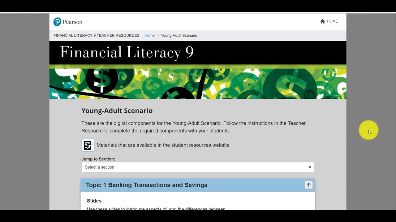 Financial Literacy Unit - Digital Marking Sheet