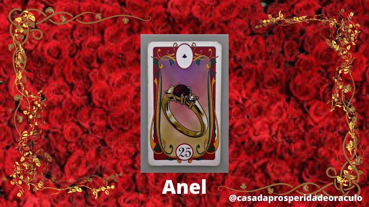 Como ler Baralho Cigano - carta: 25. Anel (módulo 1: significado das cartas - grátis) #baralhocigano