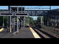 Amtrak Acela 2252 Crawling Through Canton Junction Switching To The Other Track To Bypass The MBTA