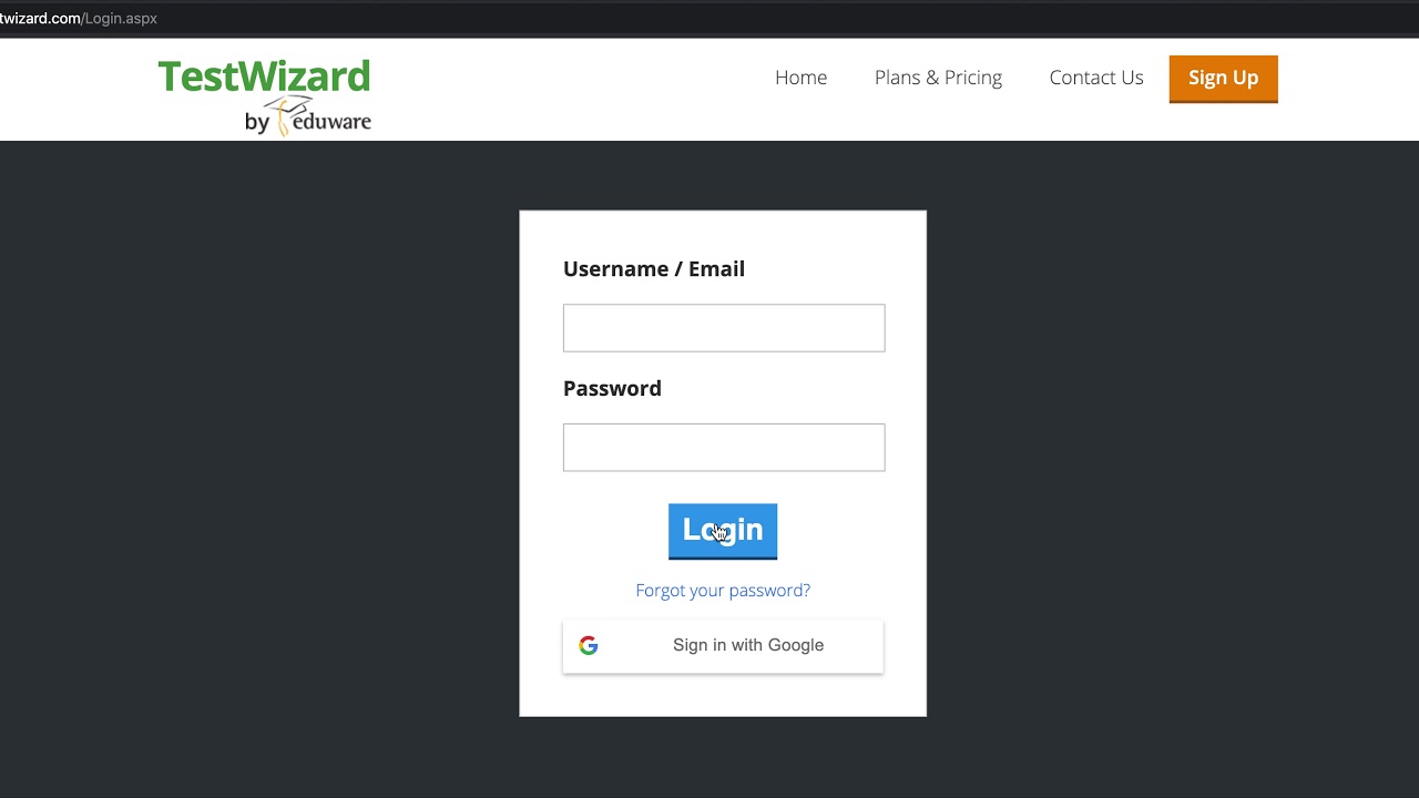 How to access Test Wizard.