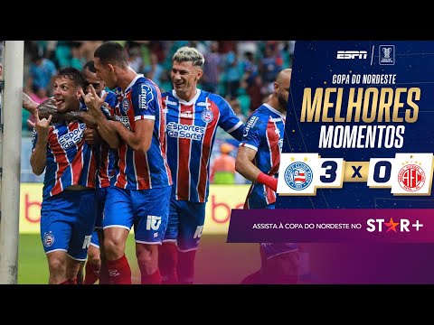 Bahia vence o América- RN por 3 a 0 e lidera o grupo B