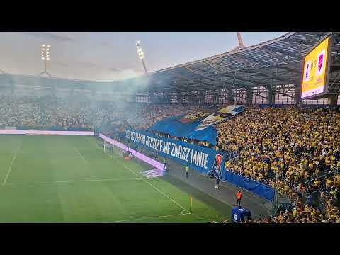 Motor  Lublin - Raków Częstochowa. Nowy hymn.