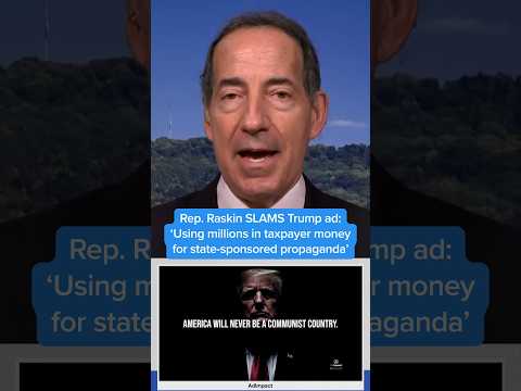 Rep. Raskin SLAMS Trump ad: 'Using millions in taxpayer money for state-sponsored propaganda'