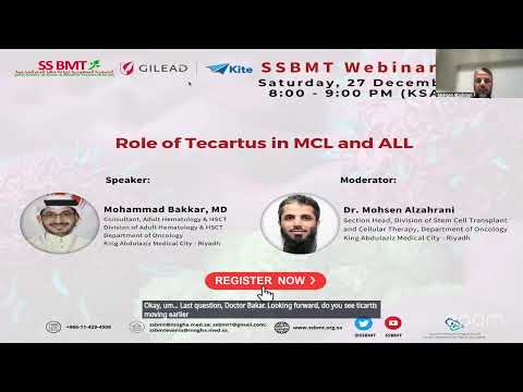 SSBMT Webinar Series - Role of Tecartus in MCL and ALL - 27 December 2025